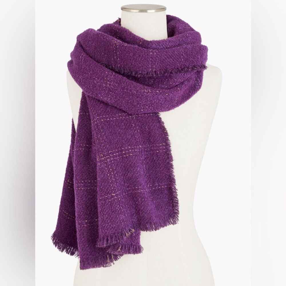 METALLIC WINDOWPANE SCARF WRAP ✨🪩💟